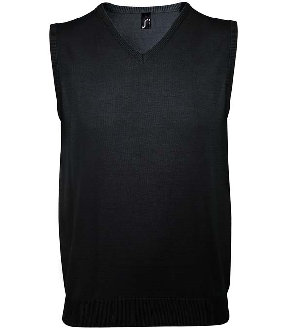 SOL&#39;S Unisex Gentlemen Sleeveless Cotton Acrylic V Neck Sweater