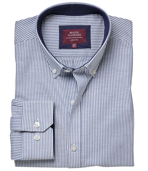 Brook Taverner Lawrence Long Shirt Stretch Oxford Shirt