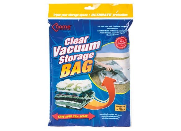 Clear vacuum storage bag