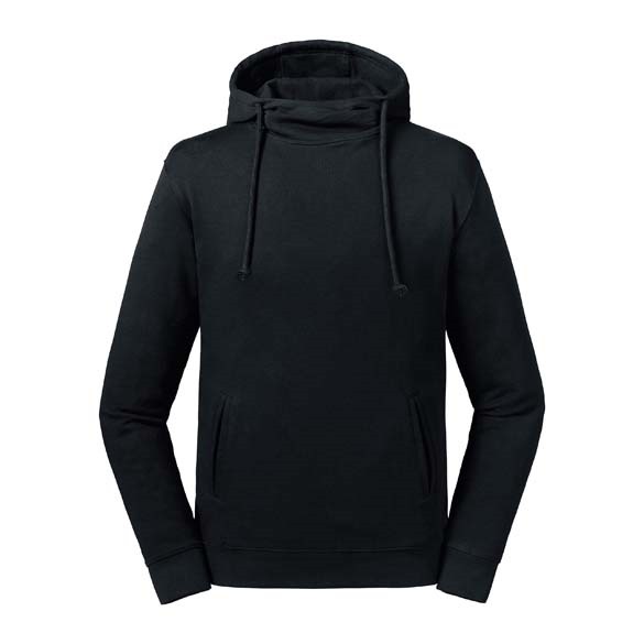 Pure organic high collar hooded sweatshirt