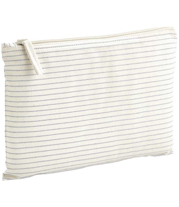 Westford Mill Striped Organic Cotton Accessory Pouch